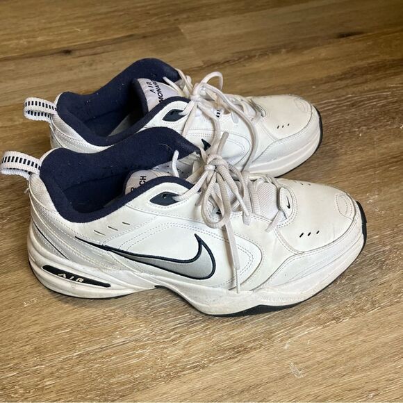 Nike Air Monarch White Leather Dad Shoes main image 3
